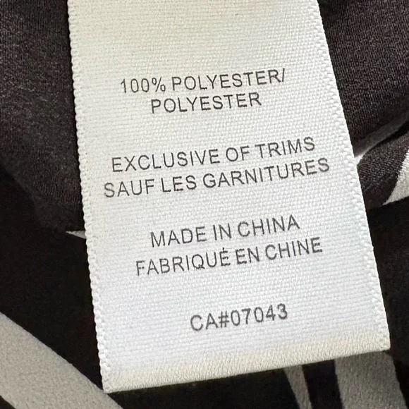 Stella Tweed High Low Black & White Striped Blouse Roll Tab Sleeve Size XS - Picture 9 of 9